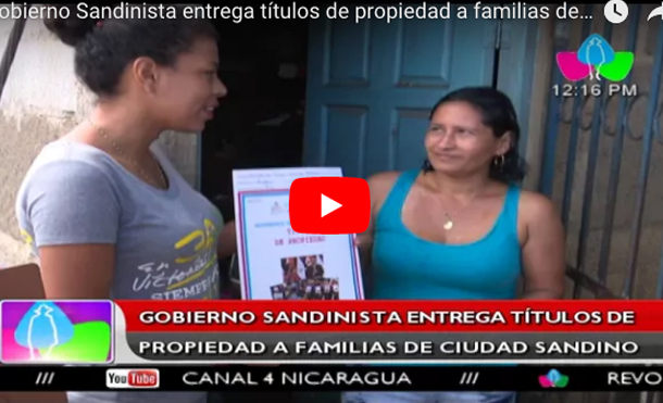 Vídeo Gobierno Sandinista entrega títulos de propiedad a familias de