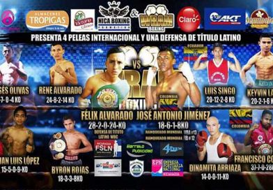 El Gemelo Alvarado en la estelar de Nica Boxing este próximo viernes