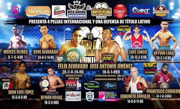 El Gemelo Alvarado en la estelar de Nica Boxing este próximo viernes