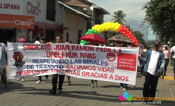 UPOLI-Rivas y Policía Nacional concientizan a la población sobre los accidentes de tránsitos