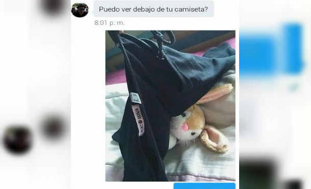 le piden una foto desnuda y ella envía esto