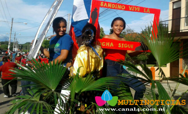 Rivenses se desbordan en las calles de la ciudad celebrando el natalicio de Sandino