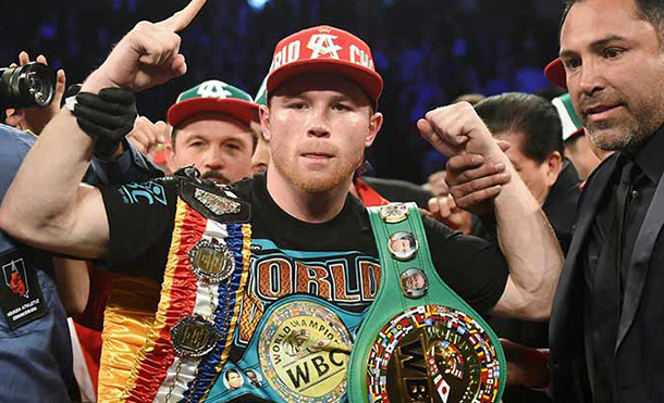 “Canelo” podría acabar peleando solamente por el cinturón de la AMB frente a Golovkin