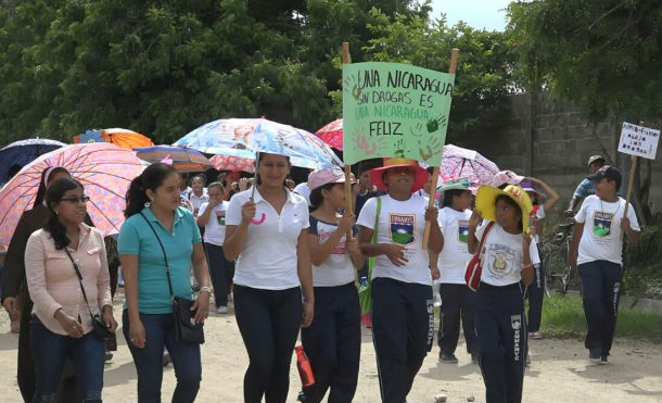 Ocotal: Realizan caminata a favor del medio ambiente y en contra de las drogas