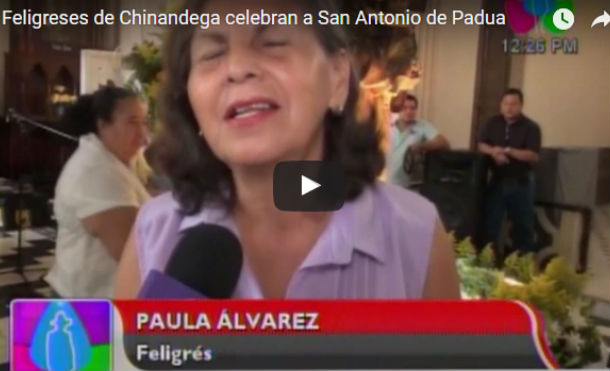 Feligreses de Chinandega celebran a San Antonio de Padua