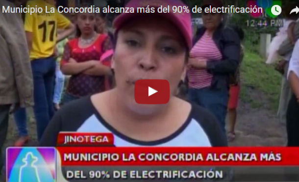 Municipio La Concordia alcanza más del 90% de electrificación