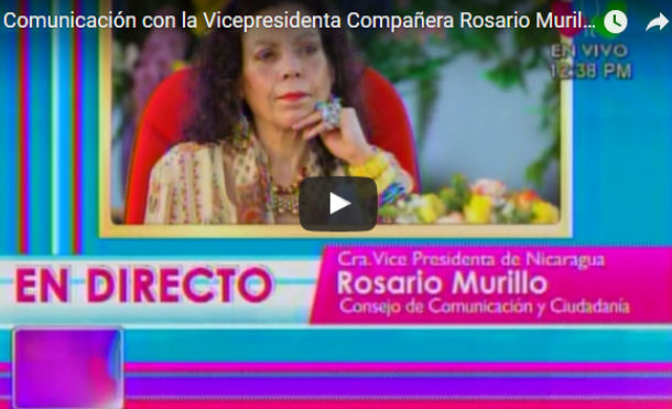 Comunicación con la Vicepresidenta Compañera Rosario Murillo 15 Junio 2017