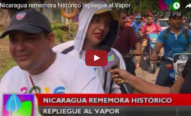 Nicaragua rememora histórico repliegue al Vapor