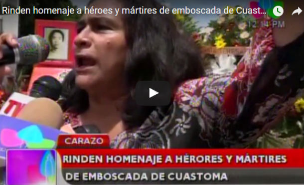 Rinden homenaje a héroes y mártires de emboscada de Cuastoma