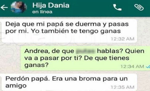 Descubre "por error" que su hija tendrá intimidad y le dice esto