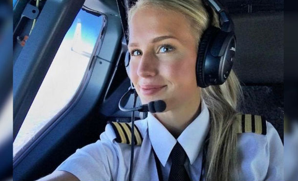 la piloto más "sexy del mundo" que cautiva en las redes sociales