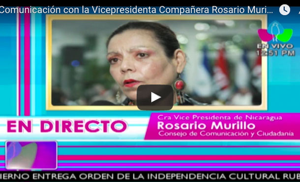 Comunicación con la Vicepresidenta Compañera Rosario Murillo 20 Julio 2017