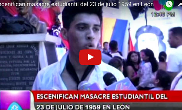 Escenifican masacre estudiantil del 23 de julio 1959 en León