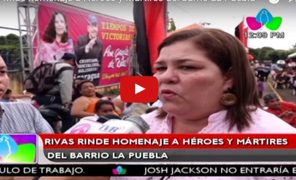 Rivas rinde homenaje a Héroes y Mártires del barrio La Puebla