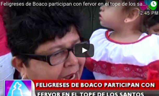 Feligreses de Boaco participan con fervor en el tope de los santos