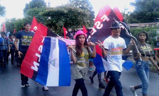 Jóvenes del distrito V de Managua celebran la alegría de vivir en Paz