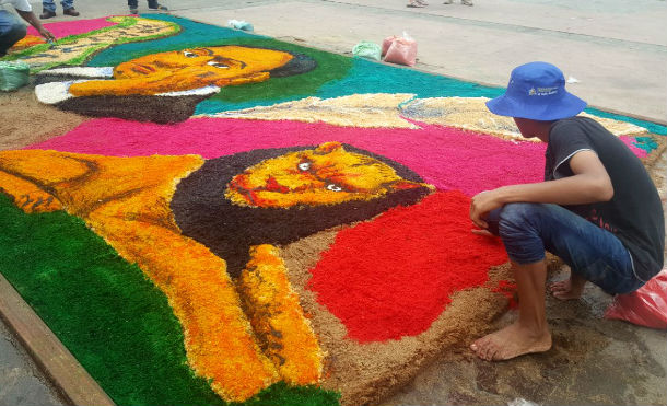 Alfombras Darianas en el Festival Azul Darío