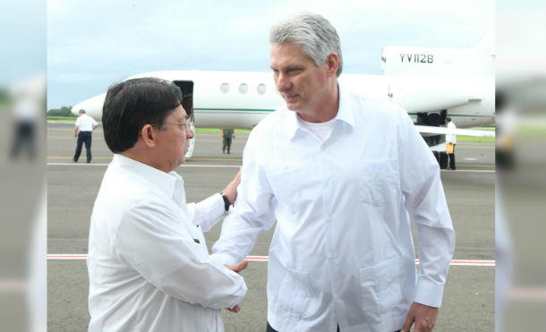 Llega a Nicaragua el Vicepresidente de Cuba Compañero Miguel Díaz Canel