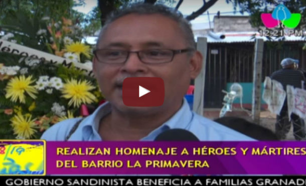 Realizan homenaje a héroes y mártires del barrio La Primavera