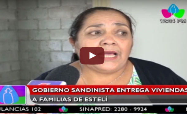 Gobierno Sandinista entrega viviendas a familias de Estelí