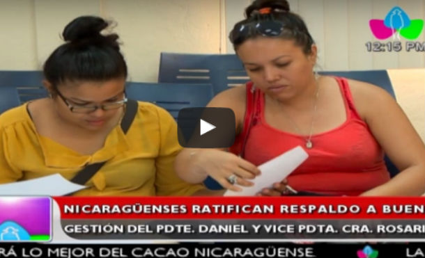 Nicaragüenses ratifican respaldo a buena gestión del Pdte. Daniel y Vice Pdta. Rosario Murillo