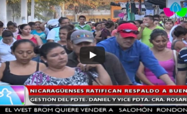 Nicaragüenses ratifican respaldo a buena gestión del Pdte. Daniel y Vice Pdta. Cra. Rosario