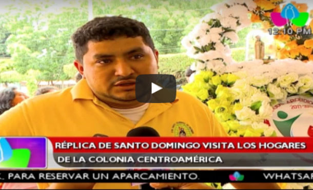 Réplica de Santo Domingo visita los hogares de la Colonia Centroamérica