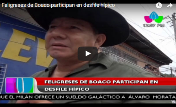 Feligreses de Boaco participan en desfile hípico