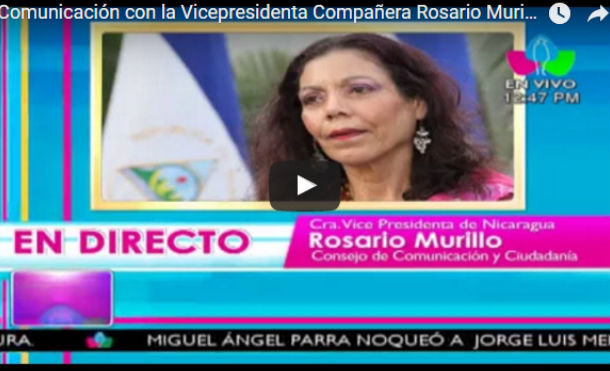 Comunicación con la Vicepresidenta Compañera Rosario Murillo 18 Julio 2017