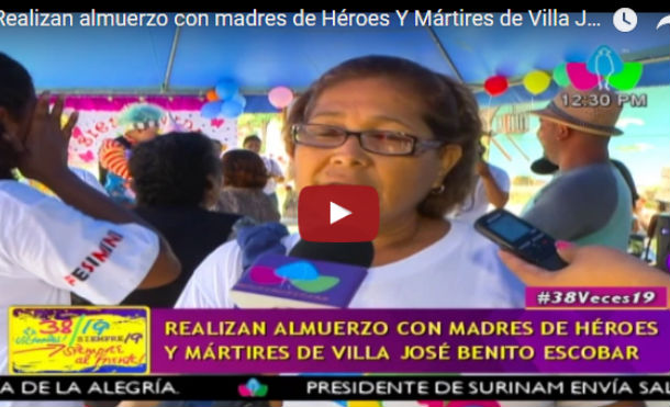 Realizan almuerzo con madres de Héroes Y Mártires de Villa José Benito Escobar