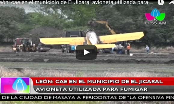 León: cae en el municipio de El Jicaral avioneta utilizada para fumigar