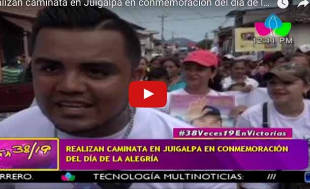 Realizan caminata en Juigalpa en conmemoración del día de la alegría