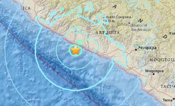 Fuerte sismo sacude costas de Perú