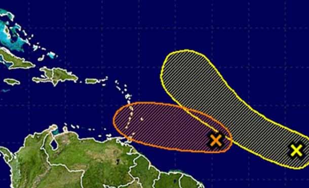 Tormenta tropical 'Don' se debilita en su avance hacia el Caribe