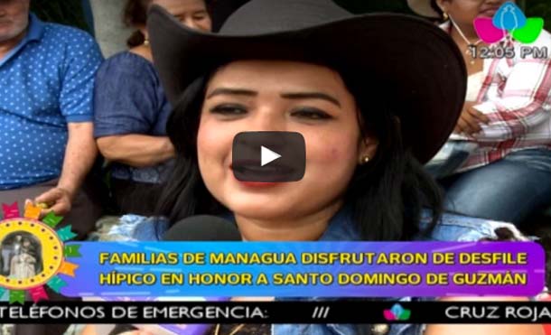 Familias de Managua disfrutaron de desfile hípico en honor a Santo Domingo de Guzmán