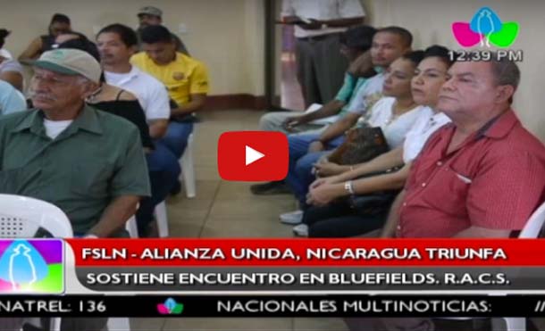 FSLN-Alianza Unidad, Nicaragua triunfa sostiene encuentro en Bluefields. R.A.C.S