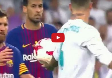 Sergio Ramos vacila a Messi durante la final de la Supercopa y este se enfurece