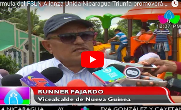 Fórmula del FSLN Alianza Unida Nicaragua Triunfa promoverá progreso de familias de Nueva Guinea