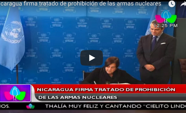 Nicaragua firma tratado de prohibición de las armas nucleares