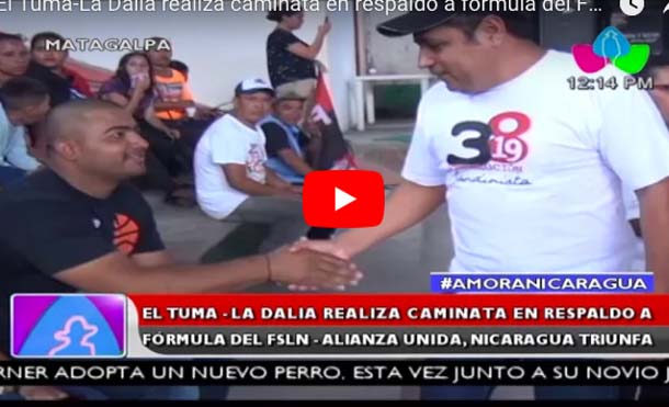 El Tuma-La Dalia realiza caminata en respaldo a fórmula del FSLN Alianza Unida Nicaragua Triunfa