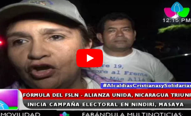 Fórmula del FSLN Alianza Unida Nicaragua Triunfa inicia campaña electoral en Nindirí, Masaya