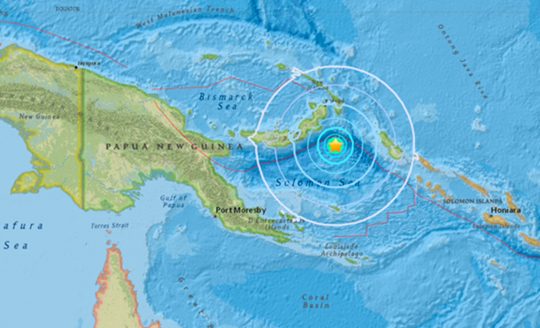 Un fuerte terremoto de magnitud 6,0 se produce cerca de Papúa Nueva Guinea