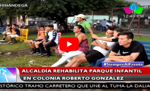 Chinandega: Alcaldía rehabilita parque infatil en colonia Roberto González