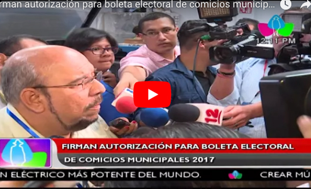 Firman autorización para boleta electoral de comicios municipales 2017