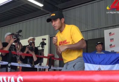 Román “chocolatito” González  realiza entrenamiento público y se muestra confiado