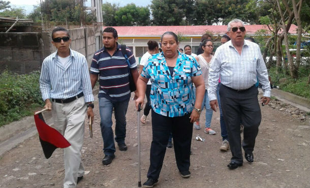 Candidatos del FSLN Alianza Unida Nicaragua Triunfa visitan barrio Nuevo Amanecer