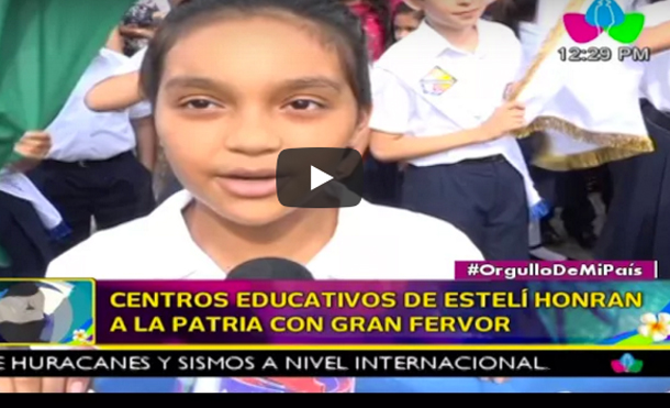 Centros educativos de Estelí Honran a la Patria con gran fervor