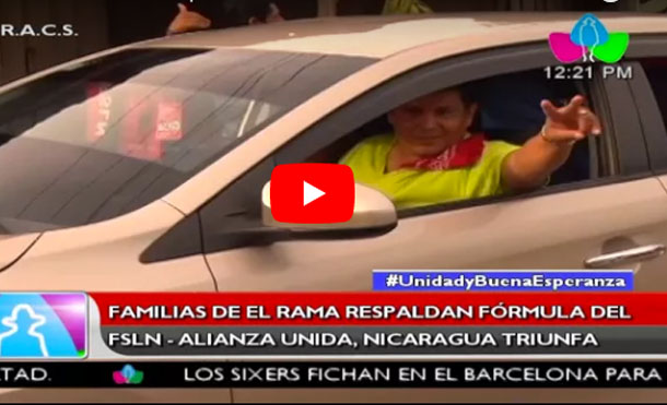 Familias de el Rama respaldan fórmula del FSLN Alianza Unida Nicaragua Triunfa