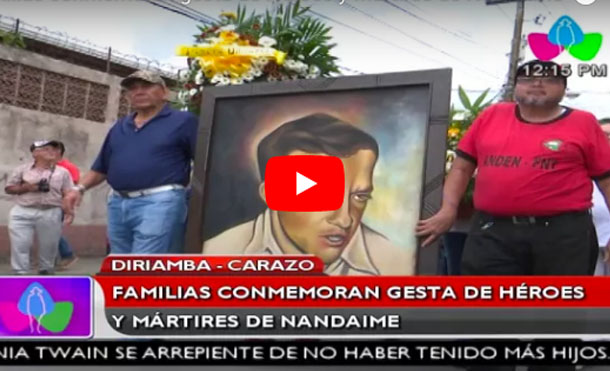 Familias conmemoran gesta de Héroes y Mártires de Nandaime