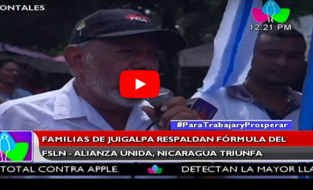 Familias de Juigalpa respaldan fórmula del FSLN Alianza Unida Nicaragua Triunfa